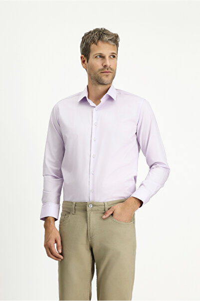 Kiğılı Long Sleeve Slim Fit Slim Fit Cotton Classic Shirt