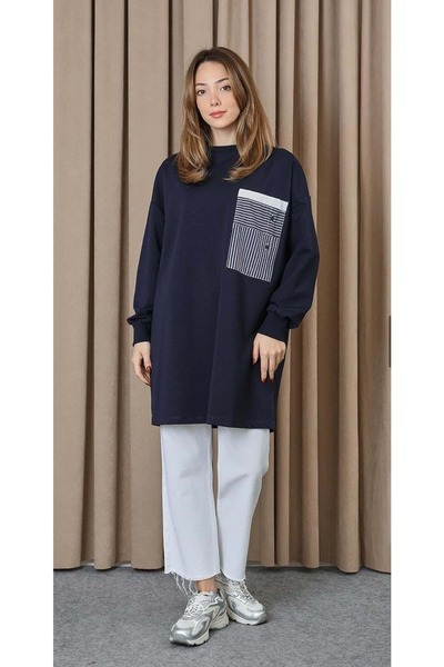 Puane 26K10719 TUNİK SWEAT ÖNÜ SÜS CEP DETAYLI LACI