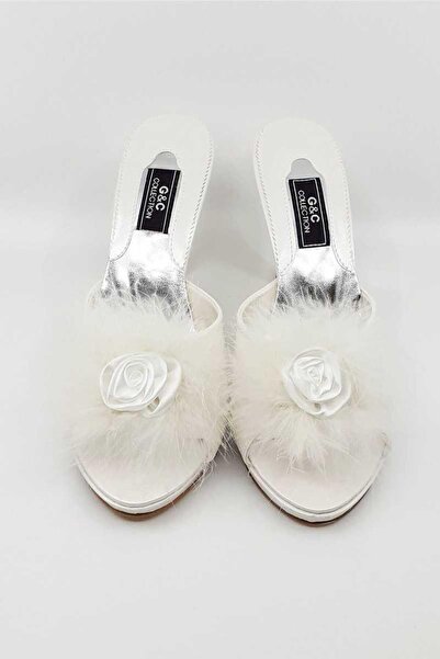 GC G&C Papuci de casă pentru femei cu platformă trandafir pentru mireasă