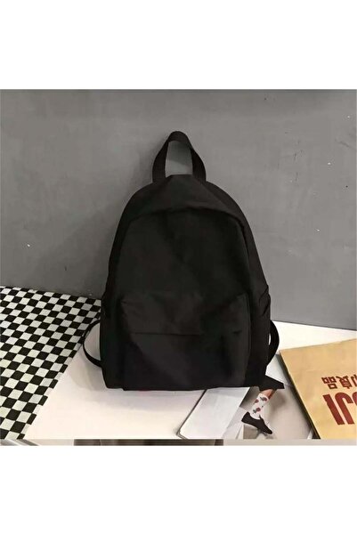 Köstebek Black Plain School Backpack - With Water Bottle