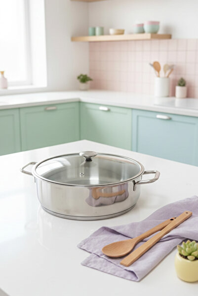 Gökdil Bonera Omega 24X7 cm 18/10 Single-Cast Stainless Steel Pot