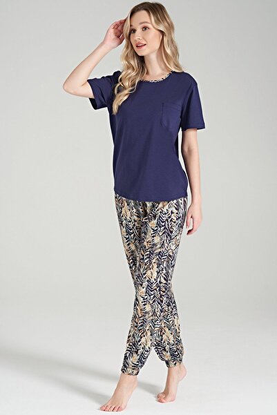 Pijadore 1656 Ženski komplet pidžama sa okruglim izrezom i kratkim rukavima