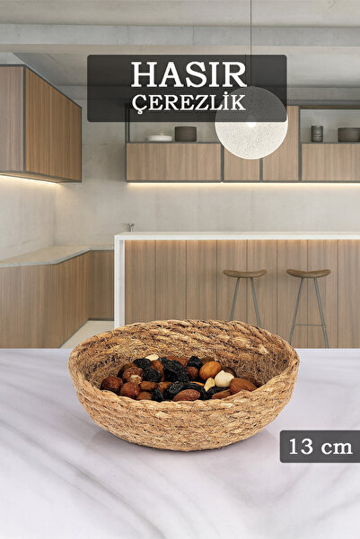 Lizzy Hasır Çok Amaçlı Çerezlik – Banyo Mutfak Düzenleyici Sunum Sepeti Dekor...