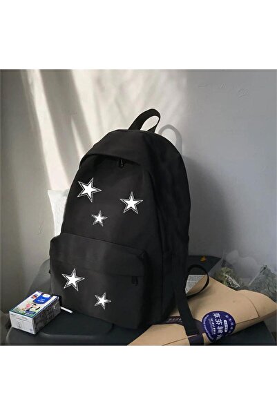 Köstebek Suluklu Siyah Basic Yıldız Kolaj Okul Sırt Çantası