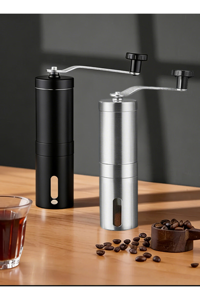 X SPRING Manual Stainless Steel Coffee Grinder with Ceramic Burr - Drip Coffee & Espresso