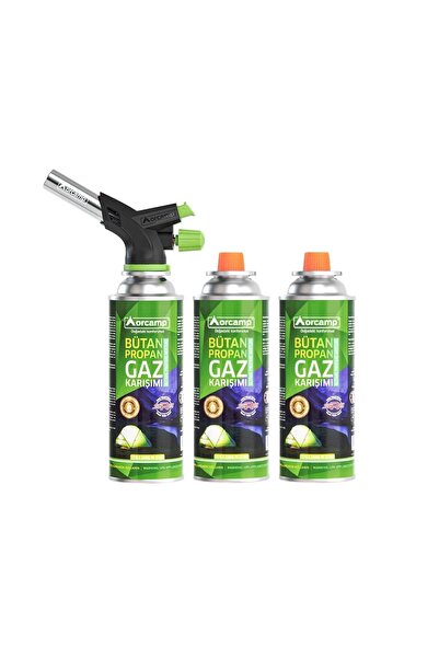 Orcamp Kamp Çakmaklı Pürmüz 3 Adet 227 Gr Kartuş Tüp Set