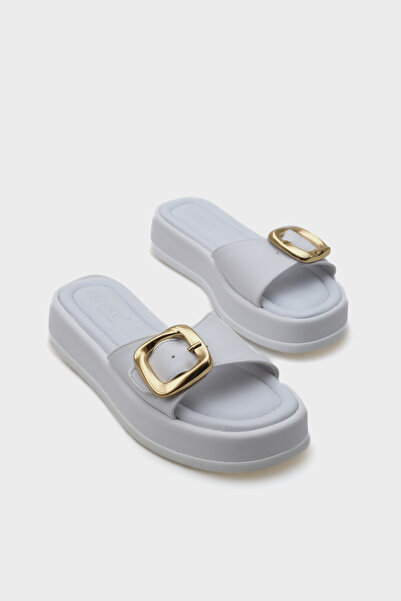 Capone Outfitters Marget Wedge Heeled Single Strap Buckle Women's Slippers