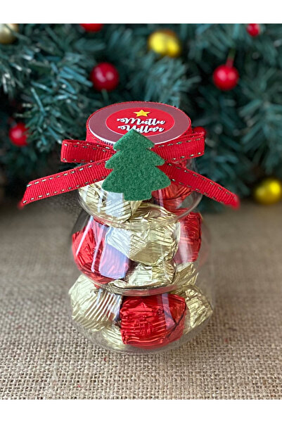 Hepsi Enteresan Yılbaşına Özel Çam Şeklindeki Kavanozda Çikolatalar, Yeni Yıl...