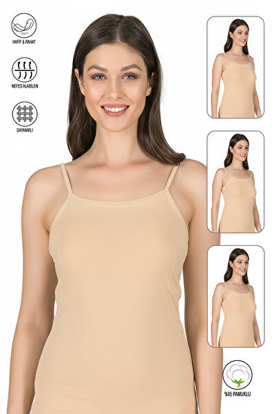 ÖZKAN underwear Özkan 23319 Πακέτο 3 γυναικείων βαμβακερών μονόχρωμων μπλουζώ...