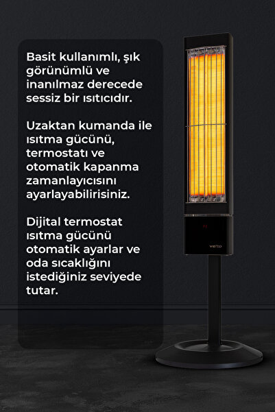 Veito Nevada 2500 W BioCarbon Infrared Ayaklı Dikey Isıtıcı