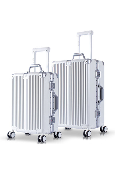 Zeplin Joya PC Policarbon 2'li Valiz Seti (Kabin ve Orta) Beyaz