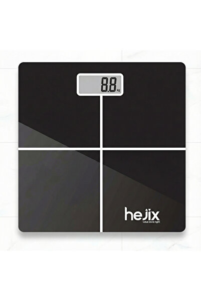 HEJIX ميزان رقمي - 180 كجم، زجاج مقوى، شاشة LCD كبيرة، تشغيل/إيقاف تلقائي