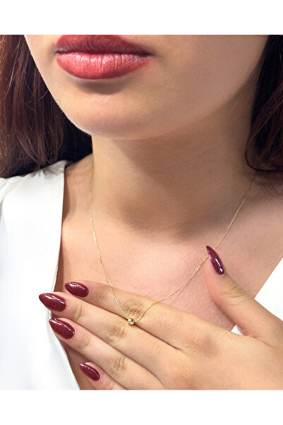 DİAMİNE PIRLANTA 14 Ayar Altın Forse Zincir 4 mm Dorika Kolye