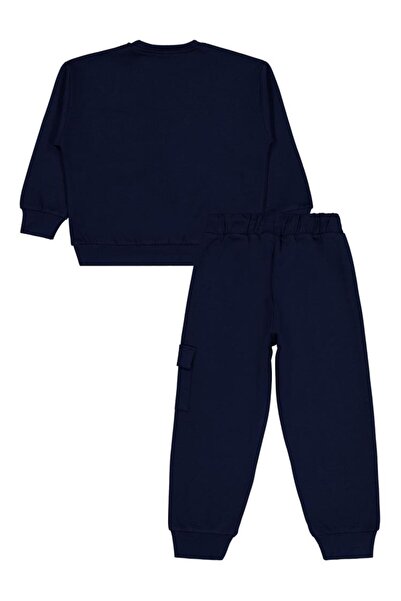 Civil Boys Cargo Pocket Piece 6-9 Years Old Tracksuit Set - Navy Blue 9-10 Ye...