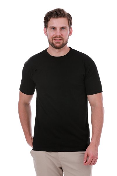 WERRONİ Men's 5-Pack Slim Fit Slim Fit Crew Neck Basic White Black Gray Navy Blue Burgundy T-Shirts