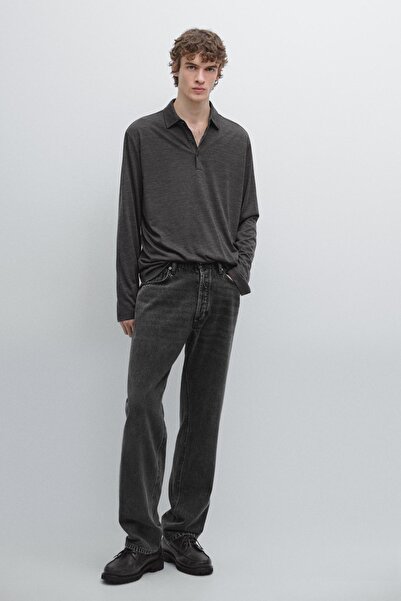 Massimo Dutti Yün karışımlı triko polo yaka kazak