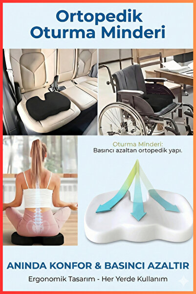 Ankaflex Ortopedik Oturma Minderi Visko Cocix Elastik Minder Minderi Oturma S...