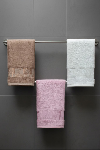 Class Bambu 3'lü 30 X 50 Cm Mutfak Havlusu Kahve - Gül Kurusu - Krem