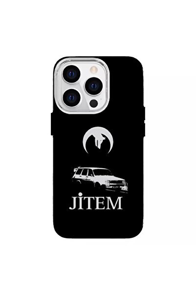 Turkuaz iPhone 14 Pro Max Compatible White Car Design Luxury Silicone Case