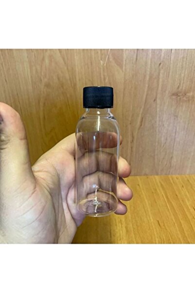 Durucam 100 ml - Kolonya - Likit-siyah - Düz Kapaklı -20 Adet Pet Plastik Şişe