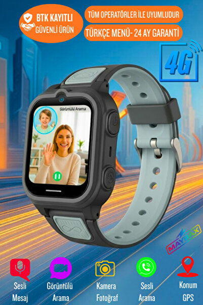Maybax Sim Kartlı Akıllı Çocuk Saati Wonlex Gw400s 4g Konum Arama Sesli Mesaj...