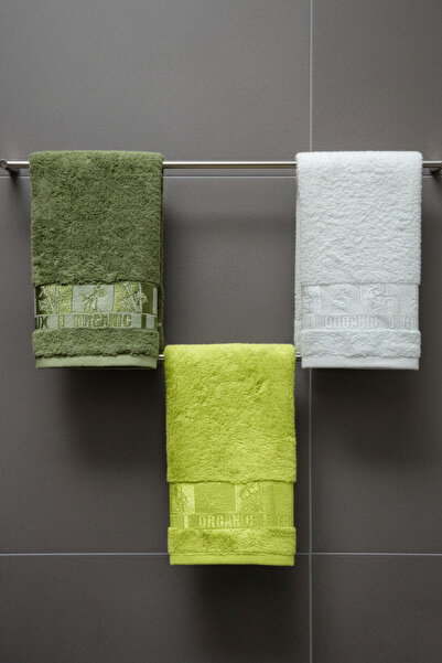 Class Bambu 3'lü 30 X 50 Cm Mutfak Havlusu Haki - Fıstık Yeşili - Ekru