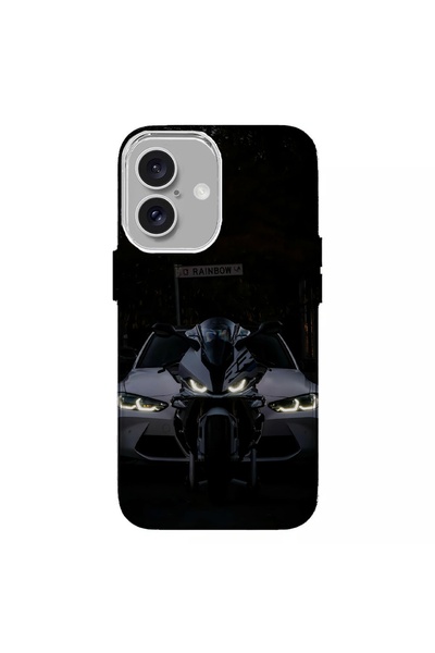 Turkuaz غطاء سيليكون فاخر متوافق مع آيفون 16 بتصميم بي إم دبليو