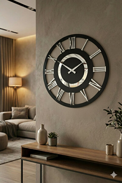 AA Shop Siyah Renk Gümüş Sayılı Hediyelik Ahşap Dekoratif Farklı Desenli Ev H...