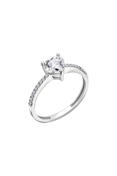 Diamond Line-Gülaylar Altın Tektaş Kalp Yüzük