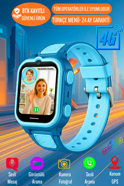 Maybax Sim Kartlı Wonlex Gw400s Akıllı Çocuk Saati Sesli-görüntülü Gürüşme Gp...