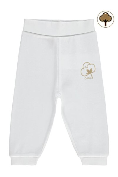 Civil Baby Organik Pamuklu 1-12 Ay Patiksiz Tek Alt Bebe - Ekru 3-6 Ay
