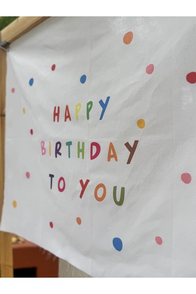 Kukuletaparty "Happy Birthday" Renkli Puantiyeli Banner