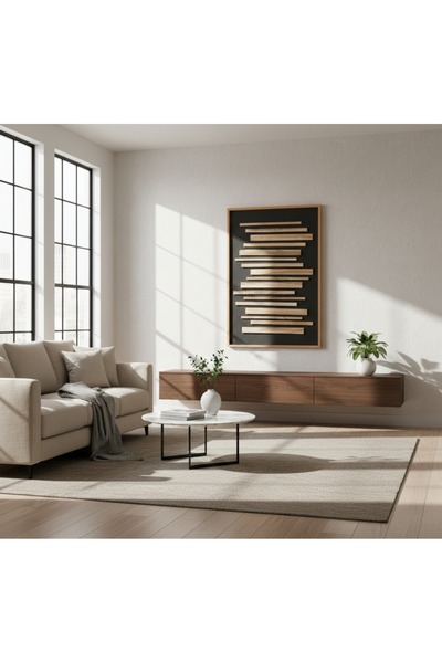 DEC4 لوحة جدارية خشبية بتصميم فريد من نوعه