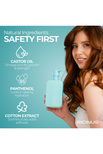 Ricinus Șampon regenerator pentru creșterea părului cu ulei de ricin – Îngrijirea părului – 350ml
