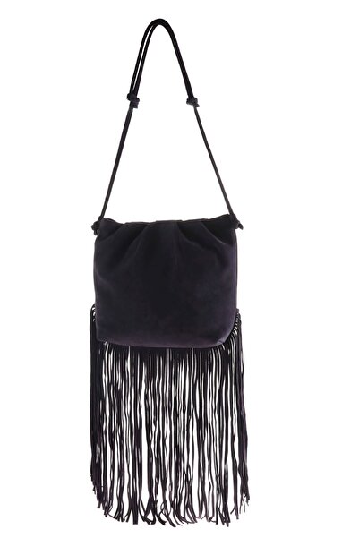 Bueno Shoes حقيبة كروس نسائية من جلد الغزال الأرجواني 01wbs7382