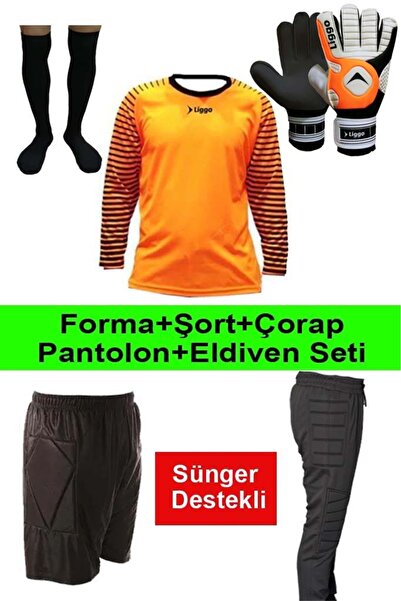 Liggo Kids Goalkeeper Jersey Kids Goalkeeper Gloves Kids Goalkeeper Pants Set