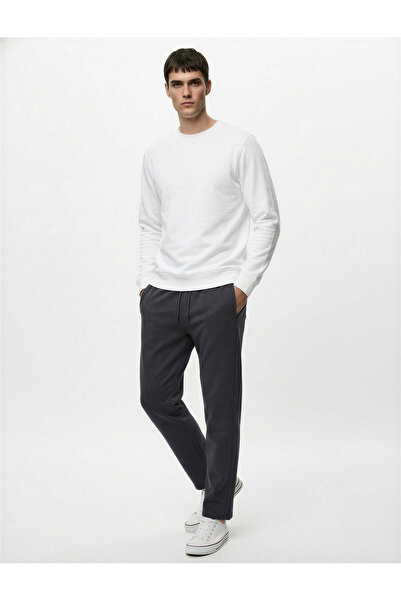 Koton Βαμβακερό άνετο αθλητικό παντελόνι με φαρδιά πόδια με τσέπες