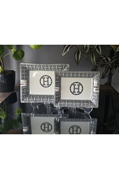 FERMATO طقم 2 مهملات بورسلين سلسلة رمادي عسلي