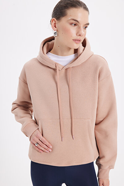 Tudors Жіночий оверсайз широкого крою бавовняний м'який на дотик з флісовою п...