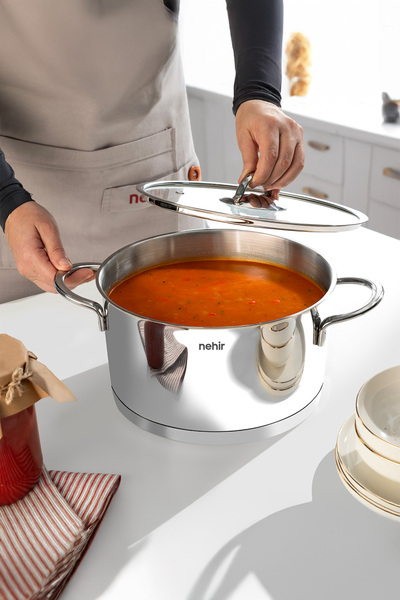 Nehir Silver Trend 24 cm Derin Tencere