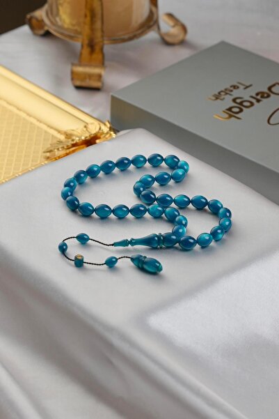 dergah tesbih Master Muhammet Tacir Systematic Design Beyzi Model Fire-I Crimped Amber Prayer Beads