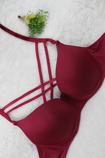 LinaLix Ebru Çapraz İpli Desteksiz Sütyen-İç Çamaşır