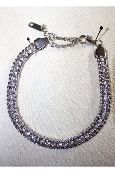 AGB سوار من الفولاذ المقاوم للصدأ قابل للتعديل مرصع بالأحجار الكريمة داخل حلق...