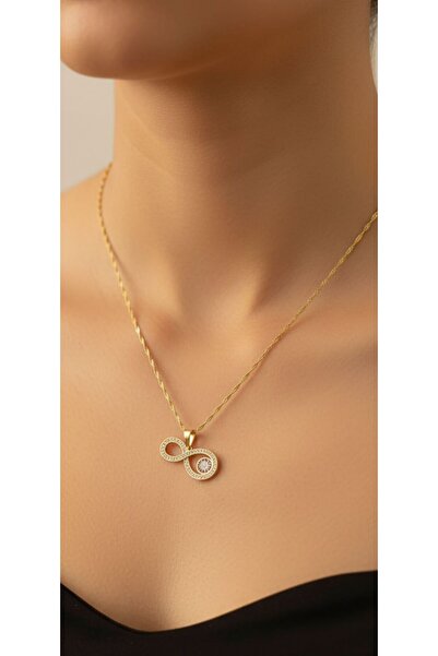 kuyumcu nurettin 5.80 gr (GRAM) Nazar Boncuklu Sonsuzluk Kolye 22(916) Ayar A...