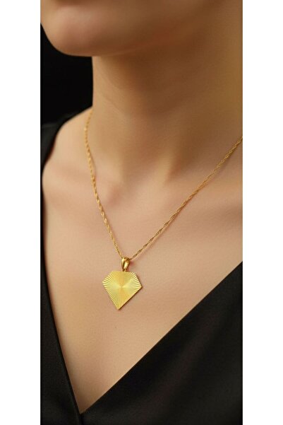 kuyumcu nurettin 5,40 gr (GRAM) Elmas Desenli Kolye 22(916) Ayar Altın