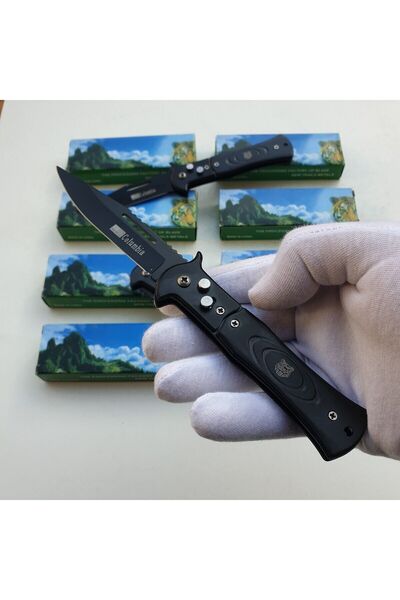 Katmer Düğmeli Aslanlı Tiger Çakı Bıçak