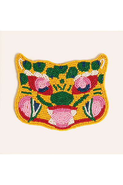 Zsa Zsa Zsu Dadrı Cam - Polyester Bardak Altlığı 11x10 Cm Sarı