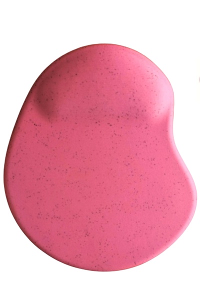 usin Oval Fuşya Kum Desen Bilek Destekli Kaymaz Taban Bilgisayar Notebook Mou...