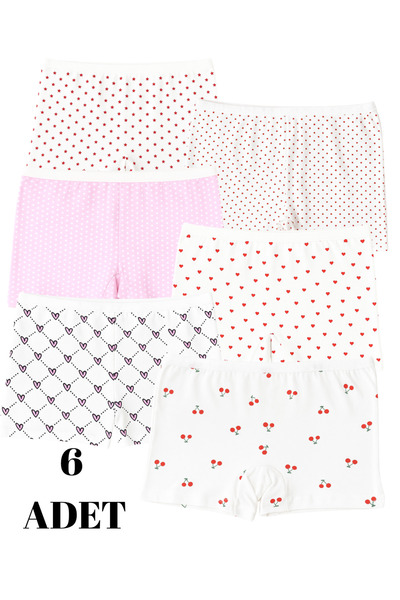 Saraç Yıldız Penye Pamuklu Kız Çocuk Boxer