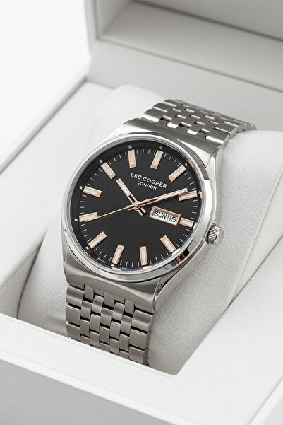 Lee Cooper Men's Wristwatch |   Stainless Steel Men's Watch with Date & Day